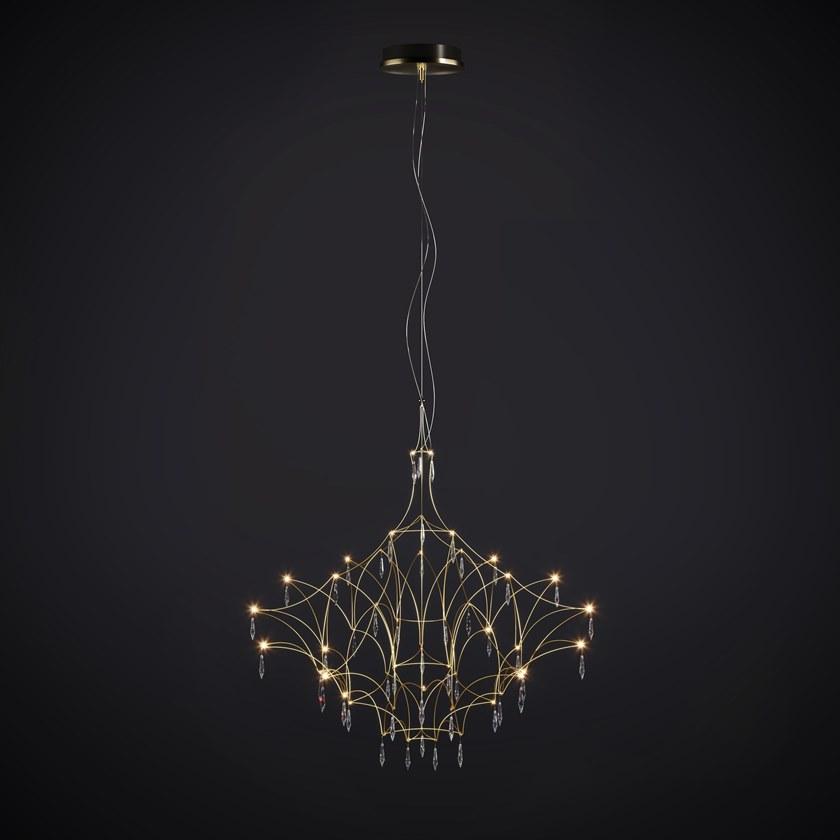 Quasar Подвесной светильник из никеля с кристаллами swarovski® sun-id-1416572 - Вид №4