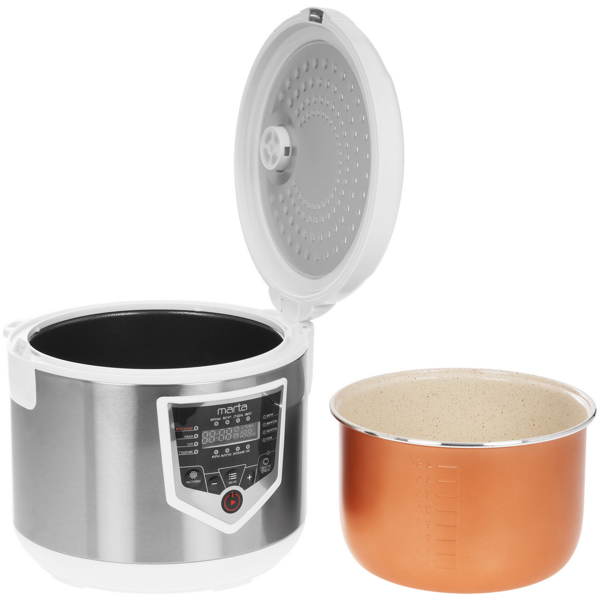 9033581 Мультиварка Marta MT-MC4335A белый STDN-0119633 - Вид №6