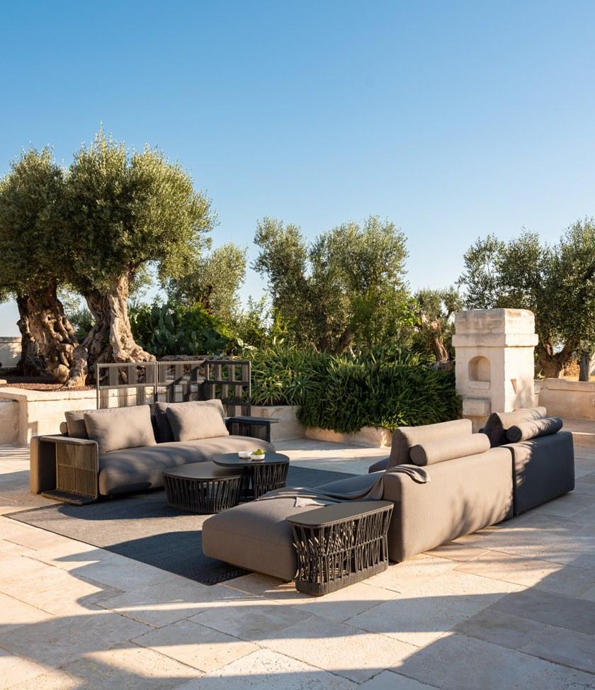 Talenti Модульный садовый диван из ткани и веревки Cliff sun-id-1425103 - Вид №13