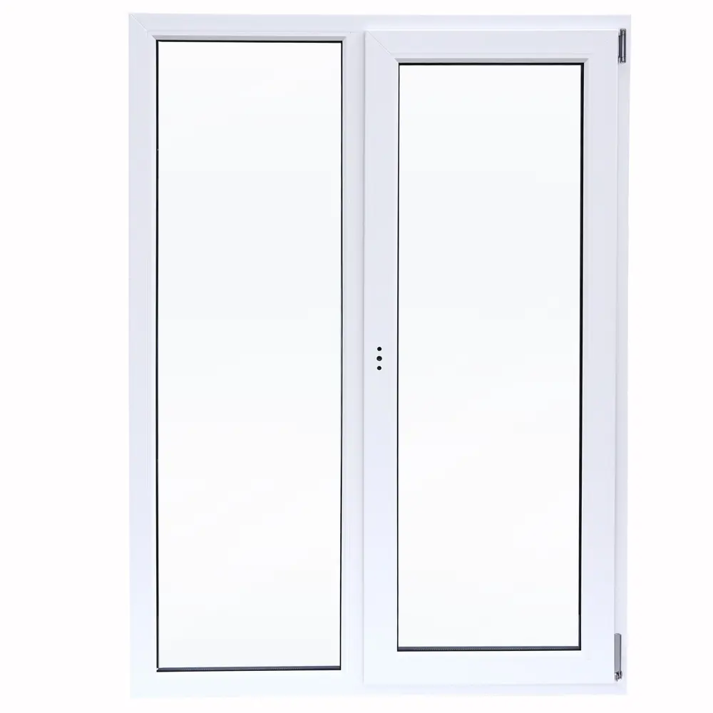 Окно пластиковое ПВХ Deceuninck двустворчатое 1170x1000 мм (ВхШ) однокамерный стеклопакет белый/темный дуб STLM-2132088 - Вид №1