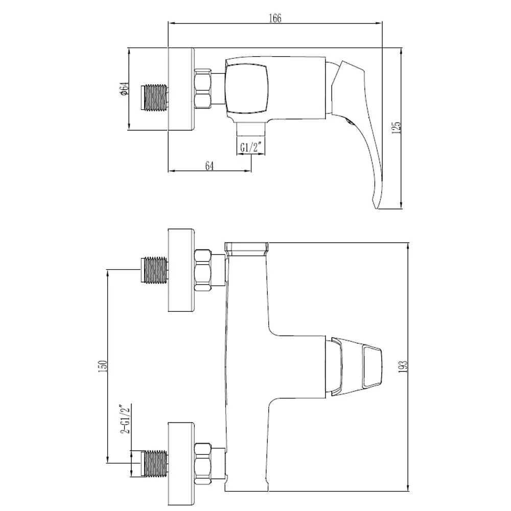 Смеситель для душа Esko Bergamo BM 80 с аксессуарами STLM-2128010 - Вид №2