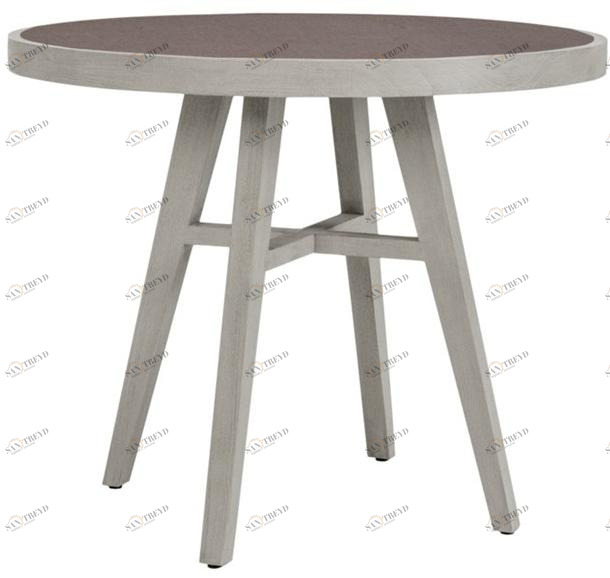 JANUS et Cie Круглый садовый стол из тика с керамической вставкой Rock garden sun-id-1441983