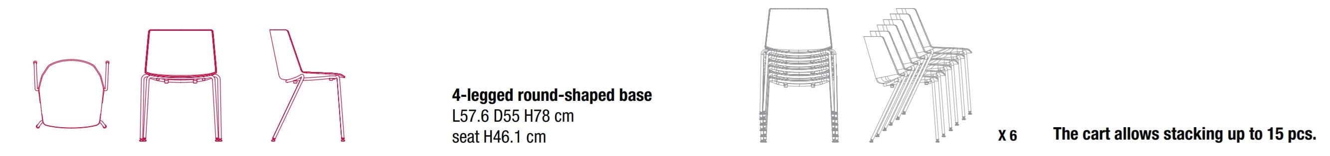 Штабелируемый стул из полипропилена MDF Italia Aïku ARCH-00050923 - Вид №4