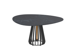 Керамический треугольный садовый стол