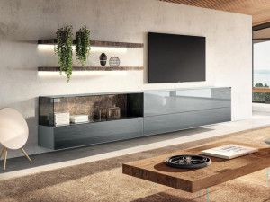 Оборудованная стеклянная секционная стена