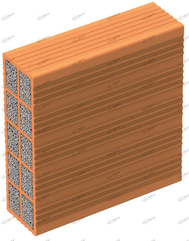 Fornaci Laterizi Danesi Блок кирпичный теплоизоляционный Normablok più 2508s