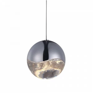 Подвесной светильник Globo 1 nickel от Delight Collection SD3313-1 nickel DELIGHT COLLECTION ДИЗАЙНЕРСКИЕ 243706 Прозрачный;никель
