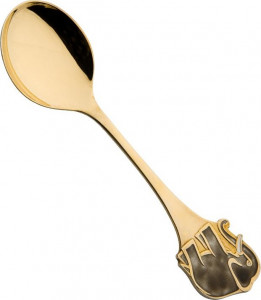 76561 Robbe&Berking Ложка года Robbe&Berking "2007-Слон" 17,4см (серебро 925+позолота) Серебро 925