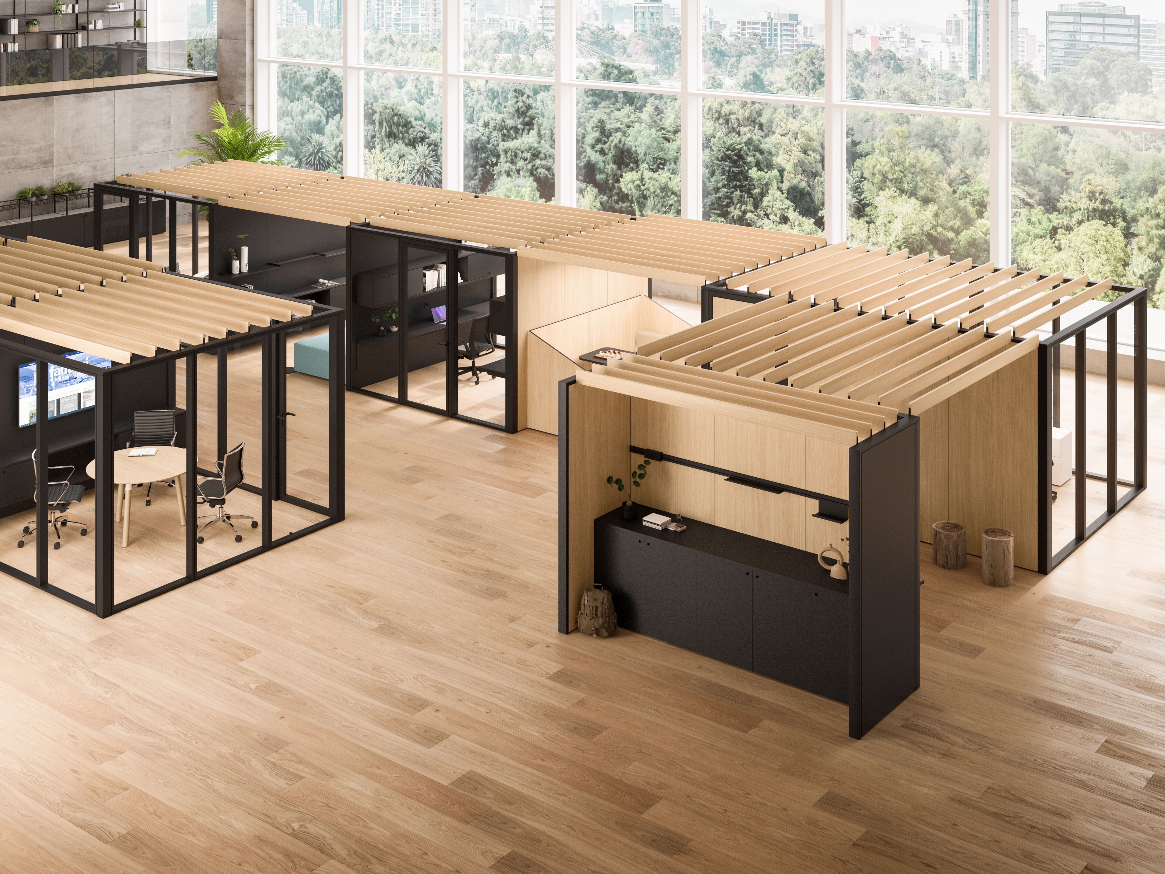 Офисная стеклянная подвижная стена FANTONI TM ARCH-00023654 - Вид №4