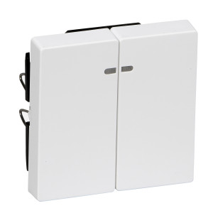 MTN3420-0325 Клавиша двойная с линзами , активно-белый Schneider Electric Merten System M