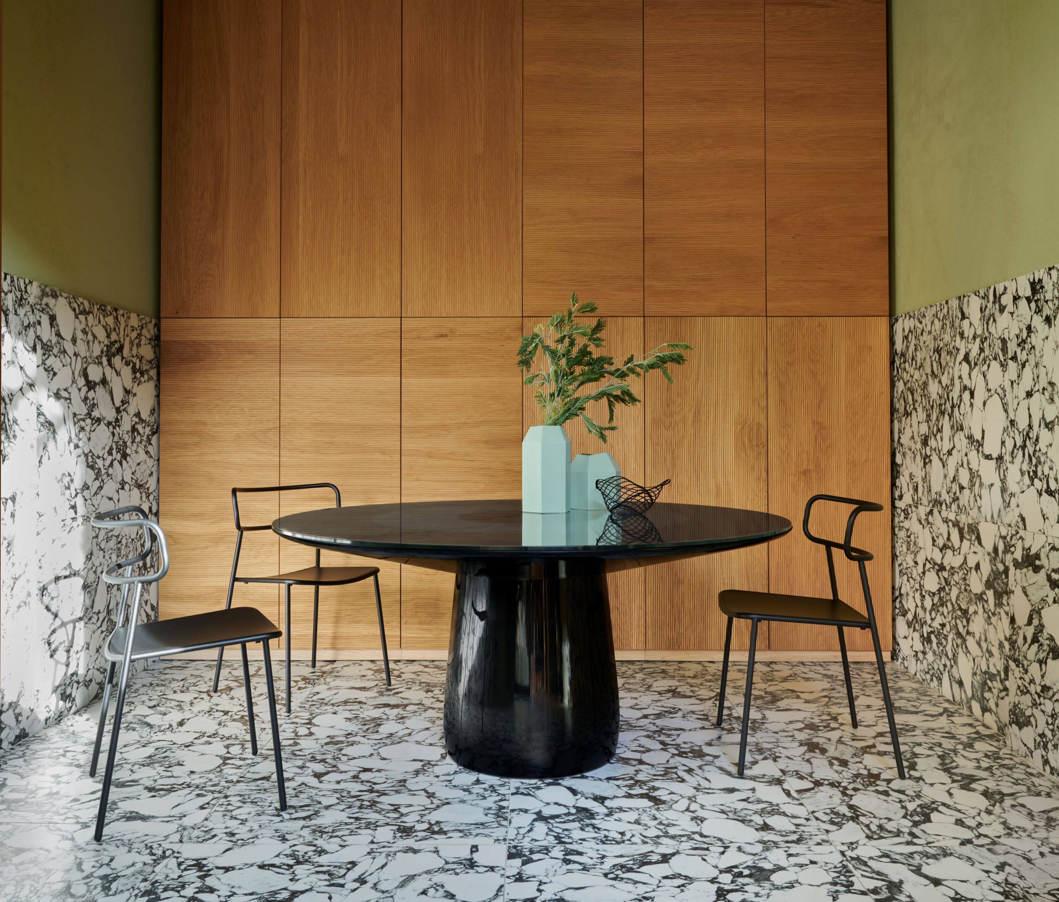 Круглый обеденный стол с хрустальной столешницей BALERI ITALIA ROUNDEL ARCH-00120428 - Вид №10