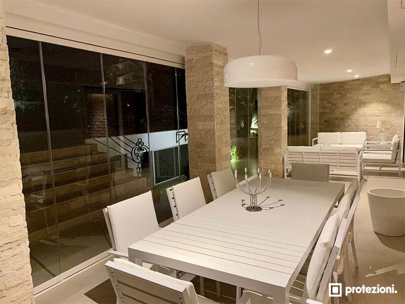 Панорамное окно для упаковки без вертикальных профилей Protezioni Visio ARCH-00095655 - Вид №6