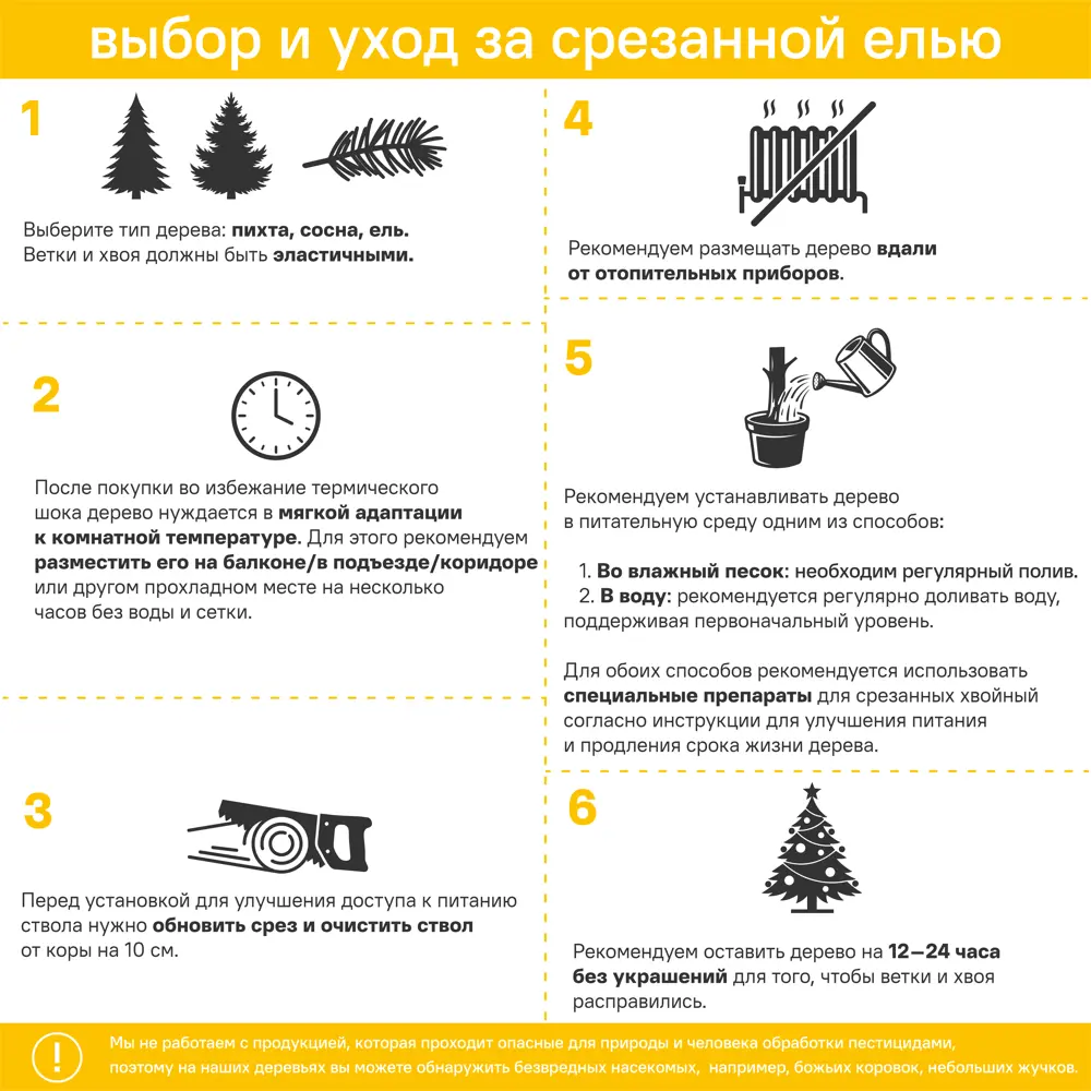 Ель натуральная новогодняя пихта Нордмана Стандарт 125-150 см 89390301 STLM-2002816 Santreyd  - Вид №1