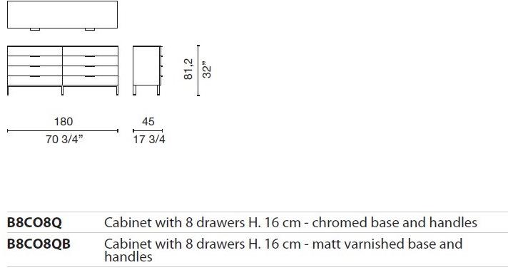 Cappellini Лакированный комод Brest sun-id-1482606 - Вид №7