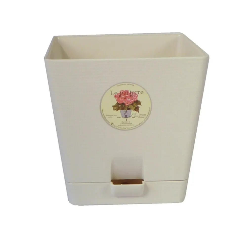 Горшок Le Parterre от ТЕК.А.ТЕК — кремовый пластиковый для растений с системой полива 14081796 Партер STLM-0004245 - Вид №1