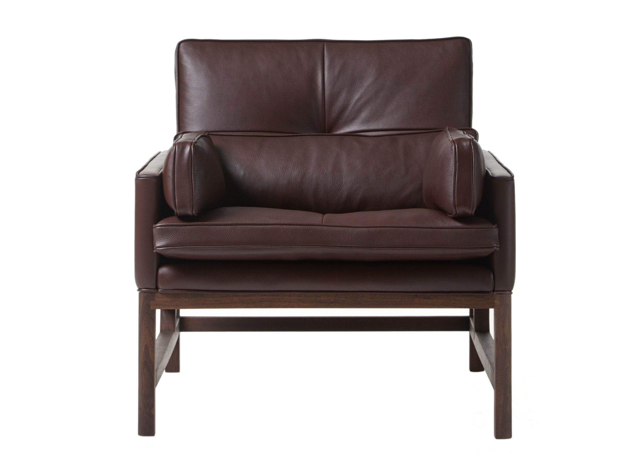 Кожаное кресло с подлокотниками BassamFellows Гостиная с деревянным каркасом ARCH-00102588 - Вид №7