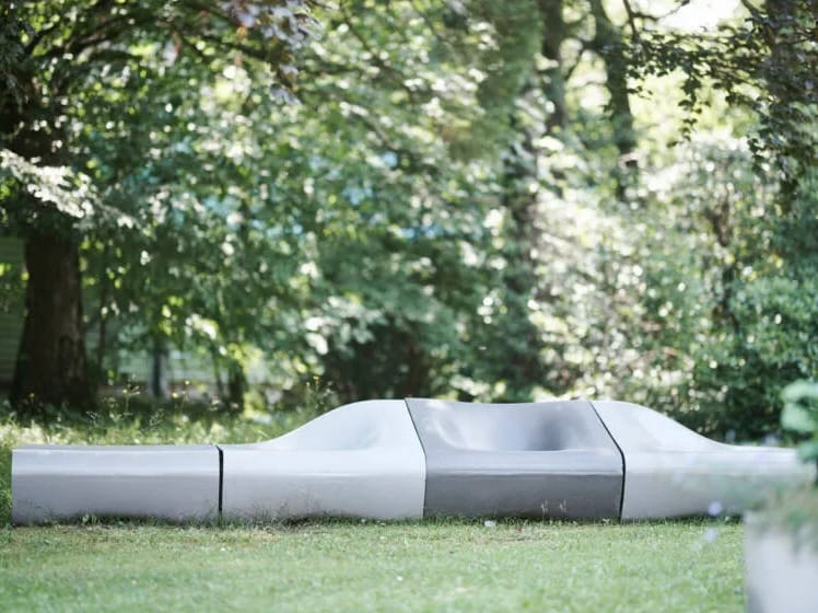 Модульная бетонная скамья со спинкой SWISSPEARL дизайн ARCH-00096634 - Вид №1