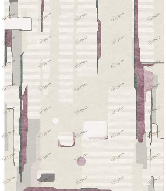 Tapis Rouge Прямоугольный коврик ручной работы из шерсти и шелка Abstraction Tr1744