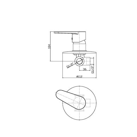 Orange Otto M22-400cr встраиваемый смеситель для душа Хром sun-id-1516877 - Вид №1