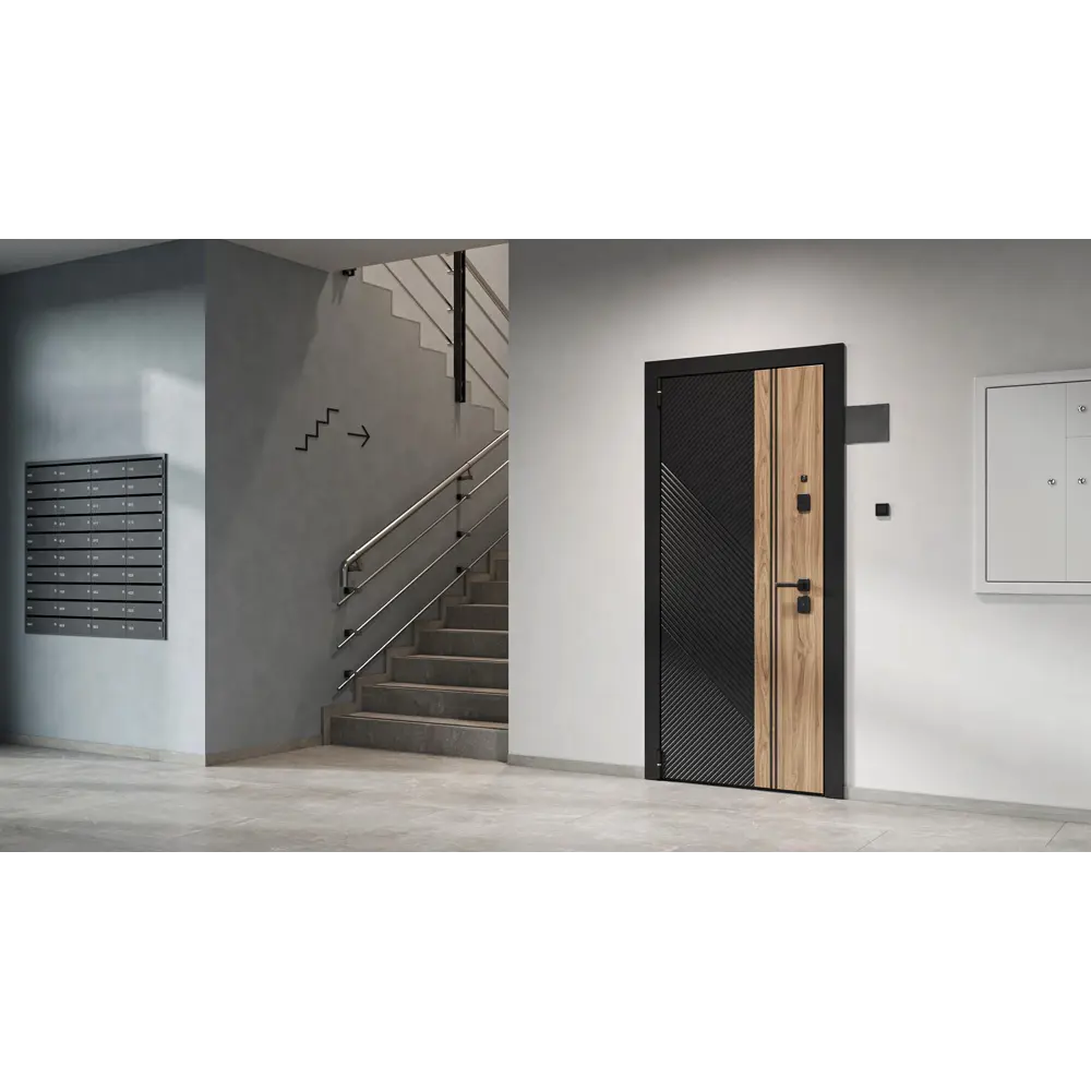 Дверь входная металлическая Браун Скай 95x205 см левая шелк белый с зеркалом TOREX STLM-2201780 - Вид №16