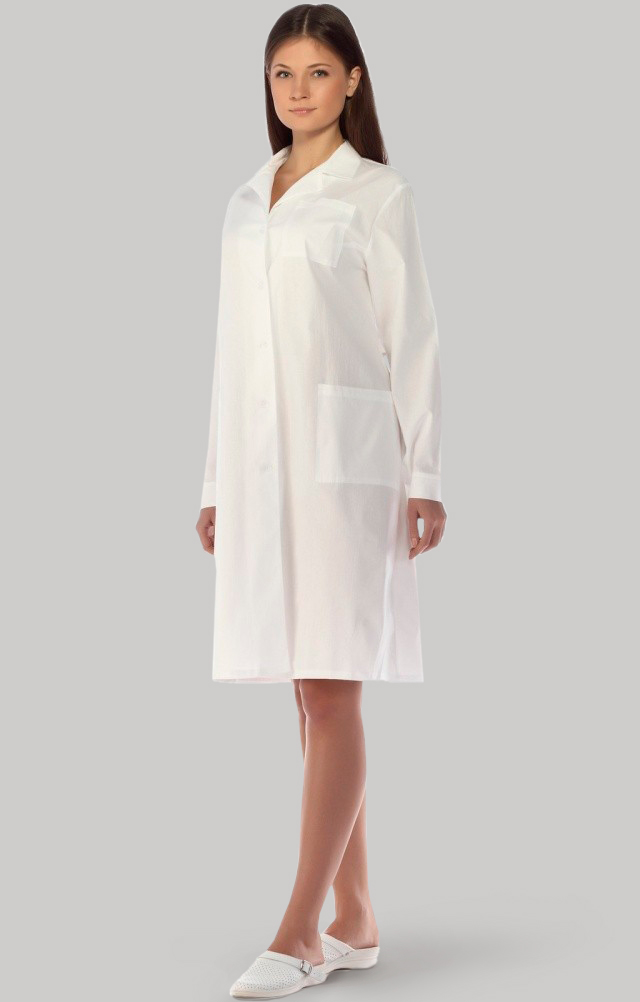 61690 Халат женский белый  Медицинская одежда  размер 44-46/170-176 Спецодежда  - Вид №7