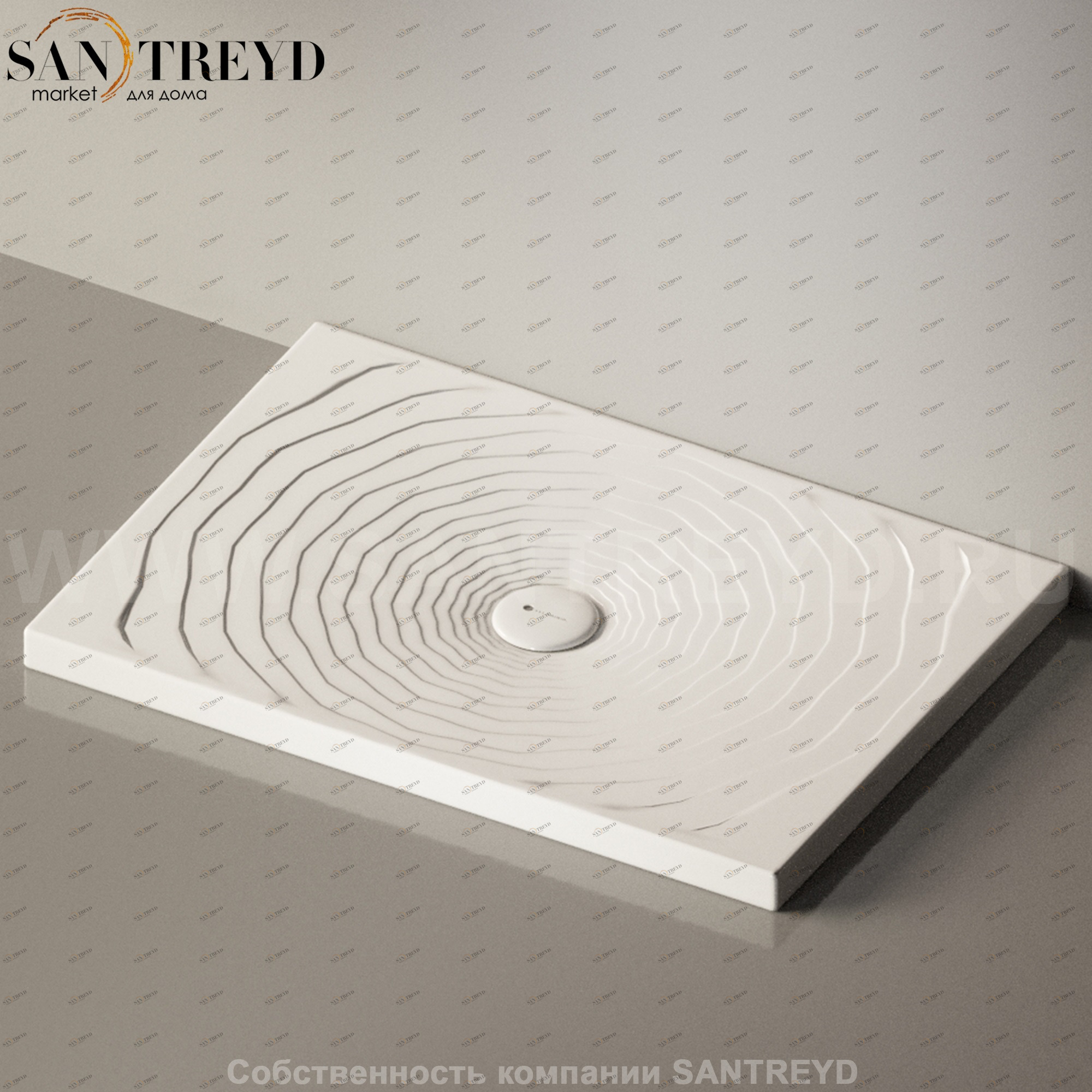 Flaminia WATER DROP Душевой поддон 100 см белый DR100.9016 Ceramica Flaminia DR1009016