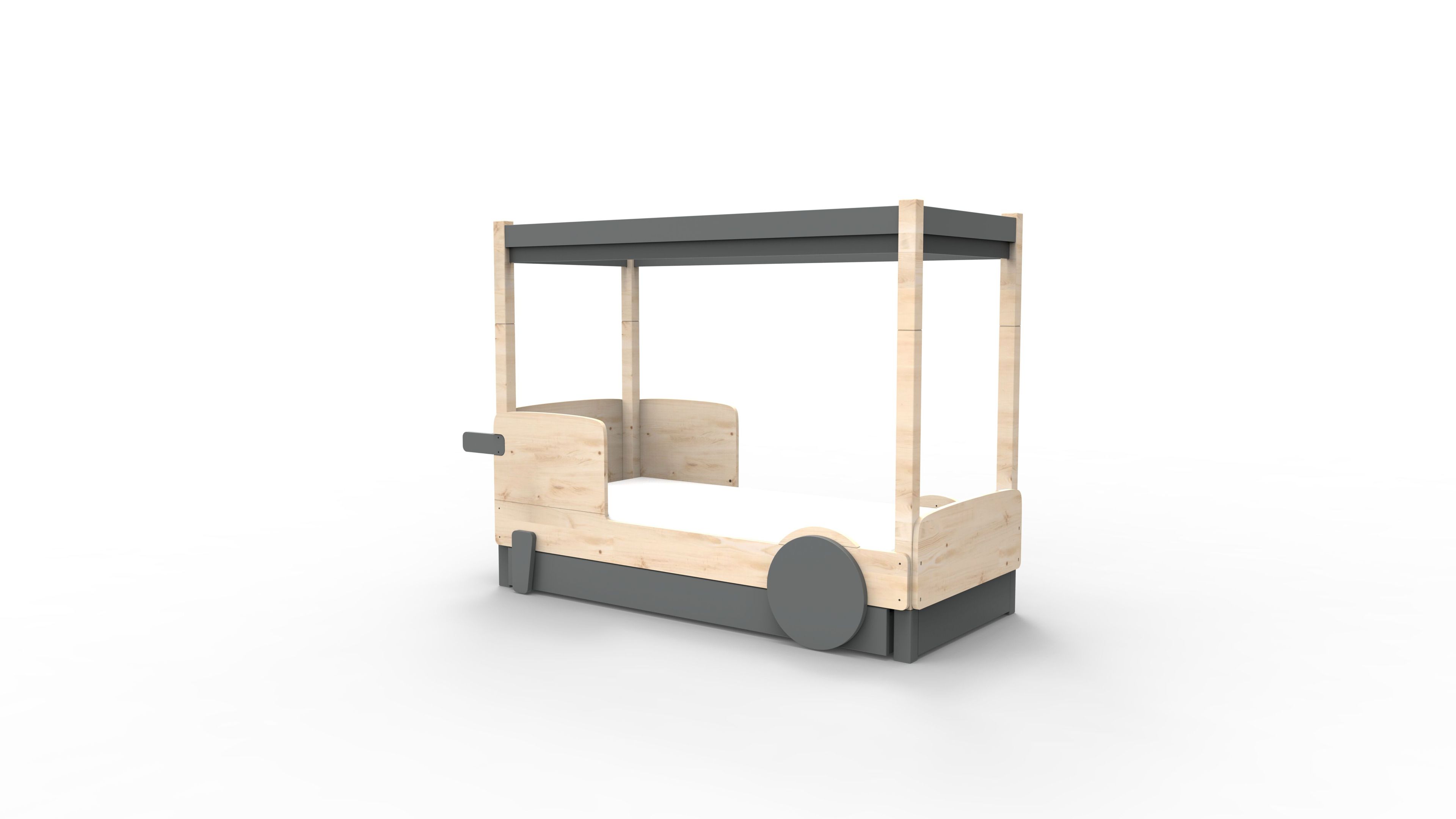 Деревянная выдвижная односпальная кровать с балдахином Mathy by Bols ARCH-00151317 - Вид №31