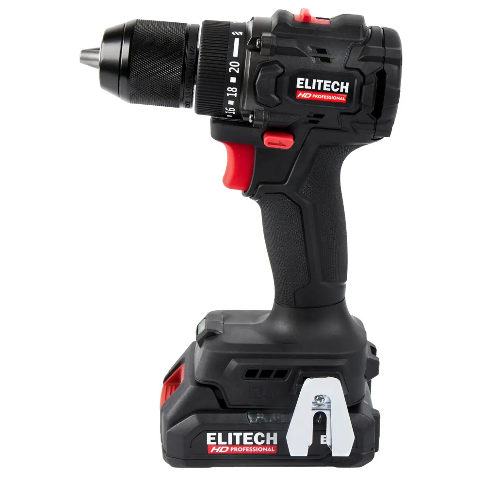 Аккумуляторная дрель-шуруповерт ELITECH HD CD20SL2 с двумя батареями 89391479 STLM-1541489 - Вид №4