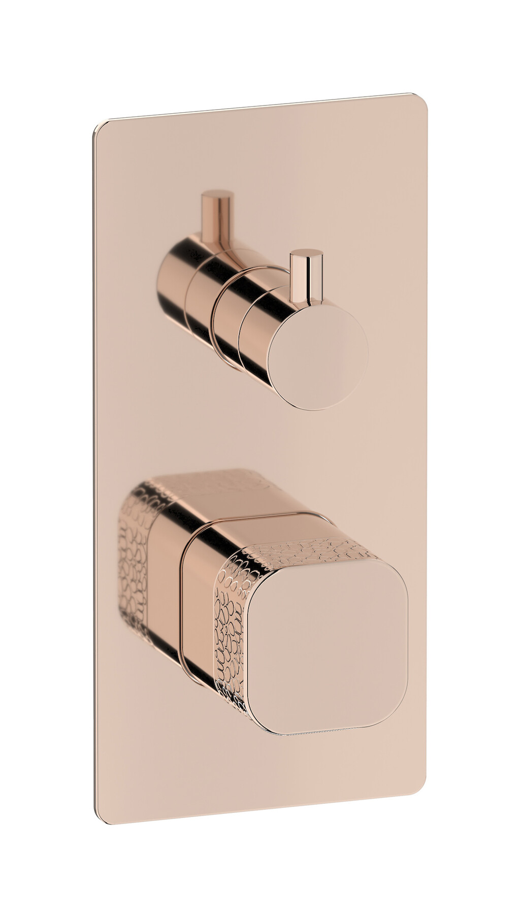 Прогрессивный настенный смеситель для душа на 2 потребителя. WE ARE IB eo310rs_2 Rose Gold Elio