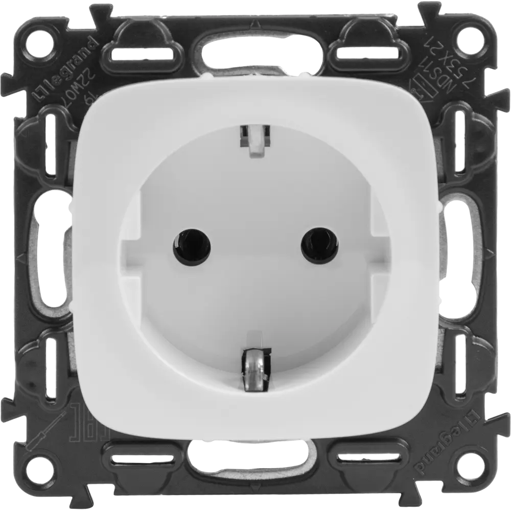 Розетка Legrand Valena Allure 2 контакта с заземлением цвет белый 82169352 STLM-2147174