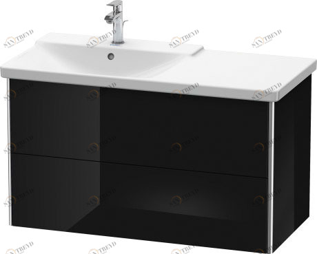 XS418504040 Тумбочка подвесная XSquare #XS4185 1010 x 473 мм Черный глянцевый лак Duravit