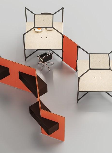 FANTONI Звукопоглощающие модульные офисные перегородки из ткани Hub sun-id-1457128 - Вид №3