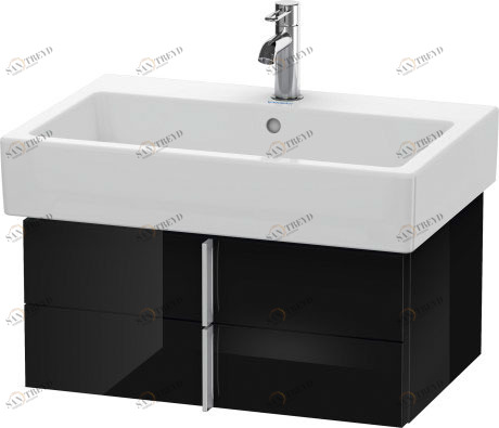 VE620504040 Vero Тумбочка подвесная Черный глянцевый лак Duravit