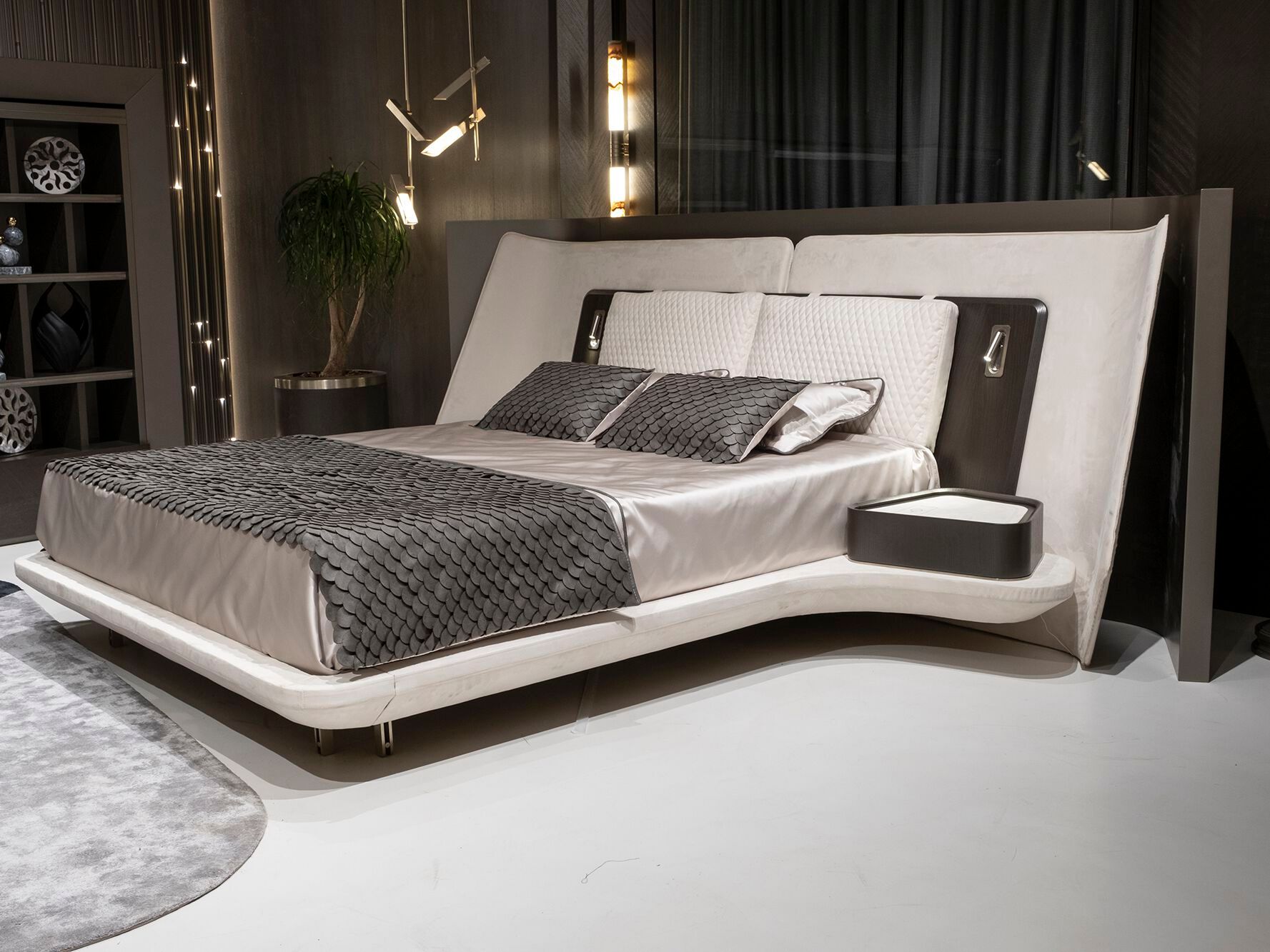 Двуспальная кровать с мягким изголовьем Zebrano Athena ARCH-00100820 - Вид №2