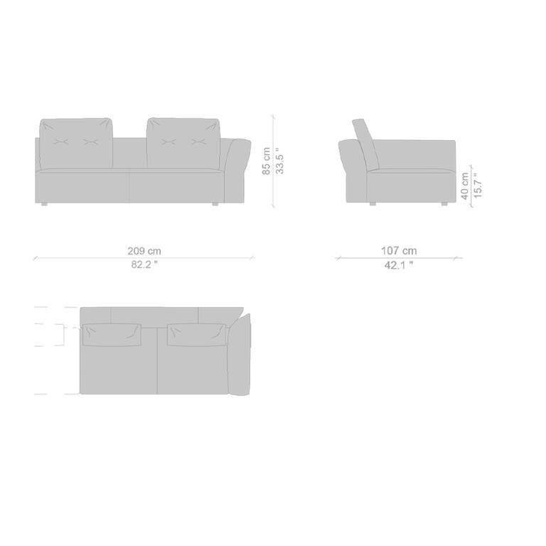 Съемный диван из ткани CASSINA Sengu ARCH-00093815 - Вид №21