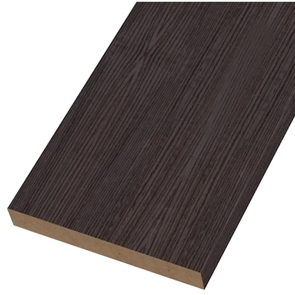 Добор 2050x200х8 мм финиш-бумага ламинация цвет орех тёмный КРОНОПРОФИЛЬ STLM-2069860