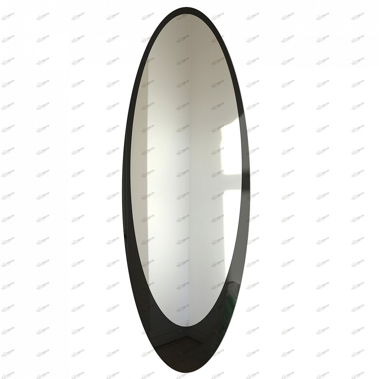 Зеркало овальное черное асимметричное "Джой" GRAUM ДИЗАЙНЕРСКИЕ 304132 Черный 