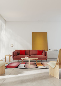 4-местный тканевый линейный диван