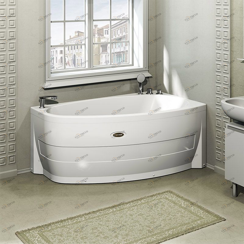 Ванна акриловая "ОРСИНИ", 1600х900 (правое исполнение), рама-подставка Radomir 1-01-0-2-1-032