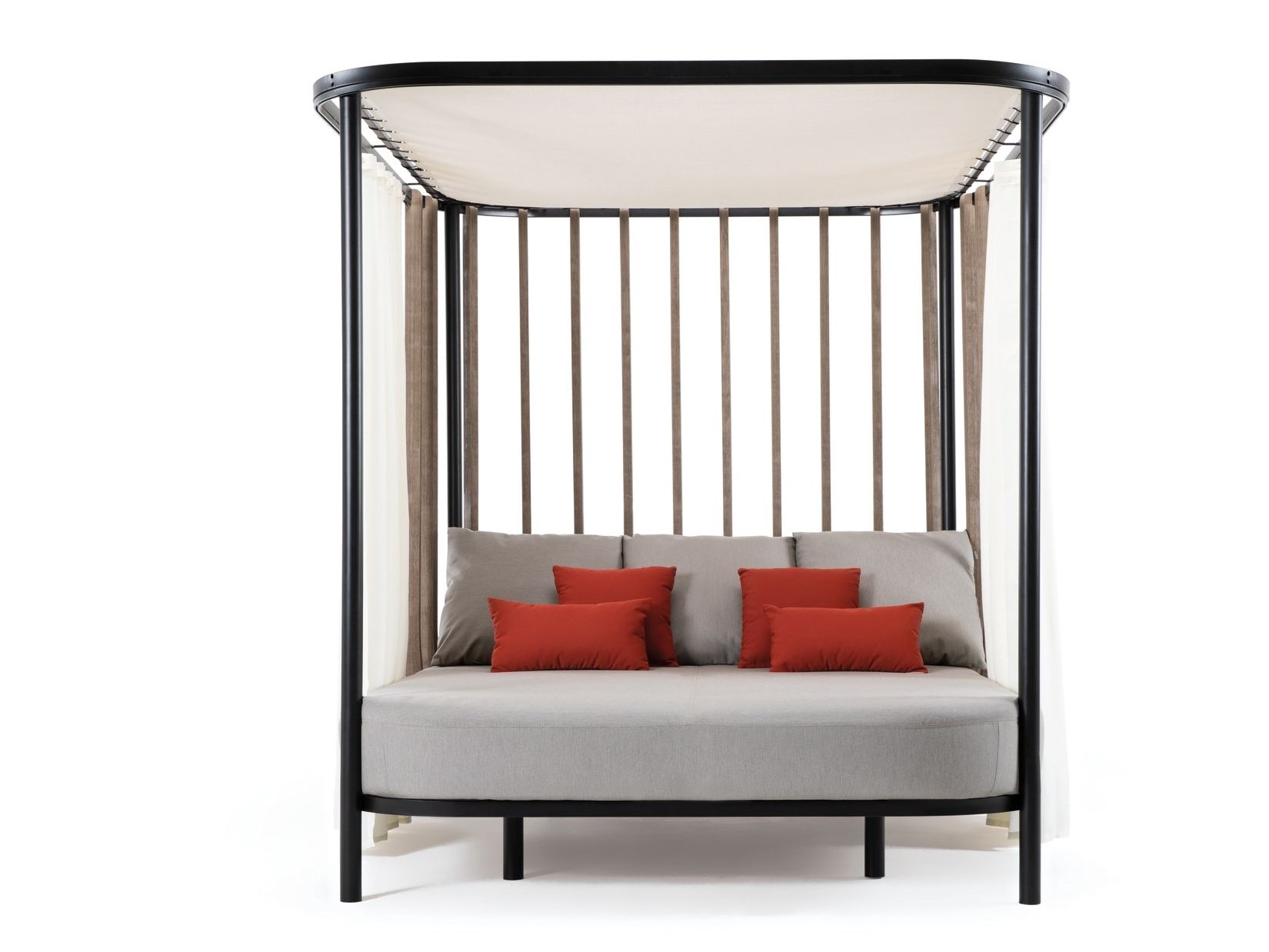 Садовая кровать с балдахином из тикового дерева и нержавеющей стали Ethimo качели ARCH-00094416 - Вид №2