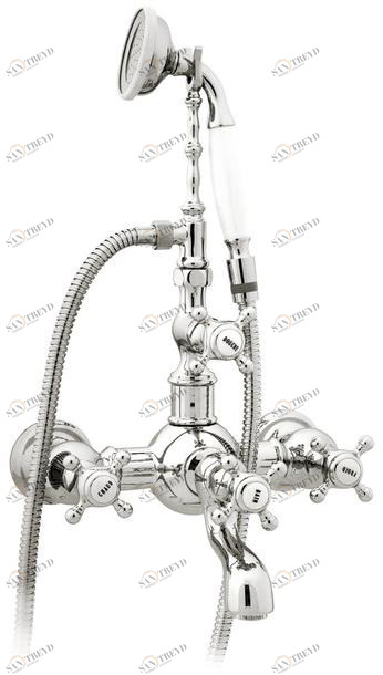 Bronces Mestre Смеситель для ванны с ручным душем на 2 отверстия с глянцевой поверхностью Retro 035016.000.50