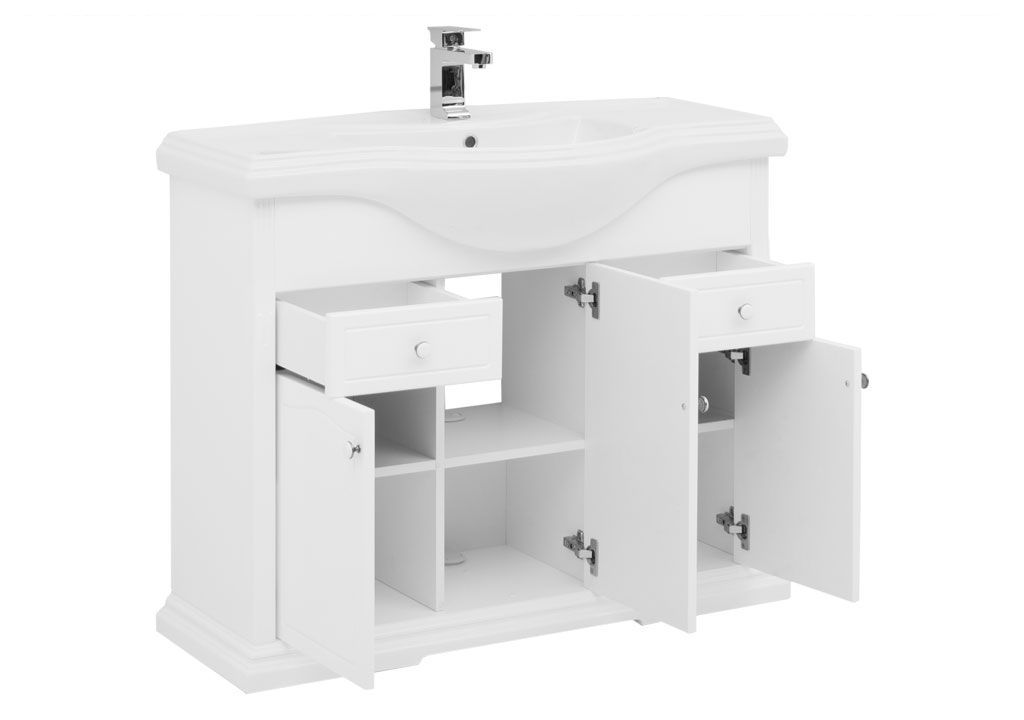 Тумба с раковиной Aquanet Лагуна Классик 105 белый 0020130400188365 - Вид №1