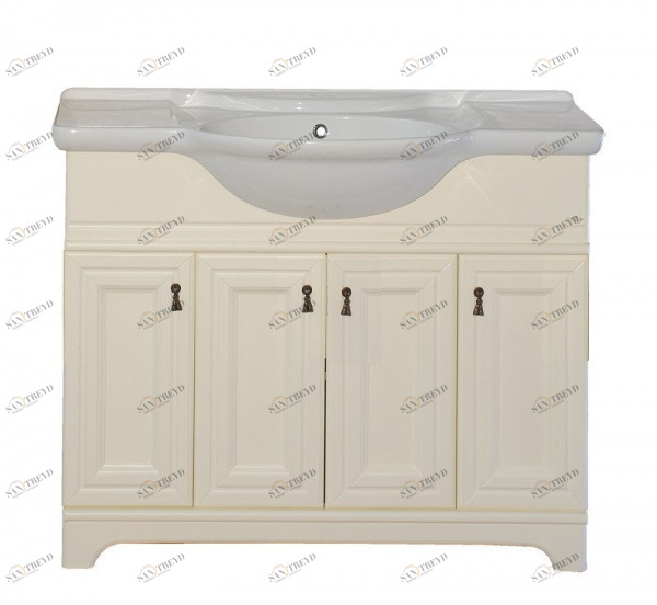 Тумба Лувр-105 слоновая кость с раков. Дрея Лагуна 105 см MISTY 2312190