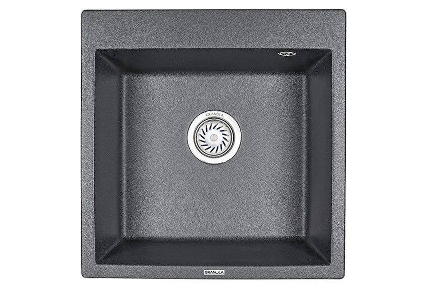 5102, ШВАРЦ (чёрный металлик), кухонная мойка, кварц GRANULA 5102-ST109 - Вид №1
