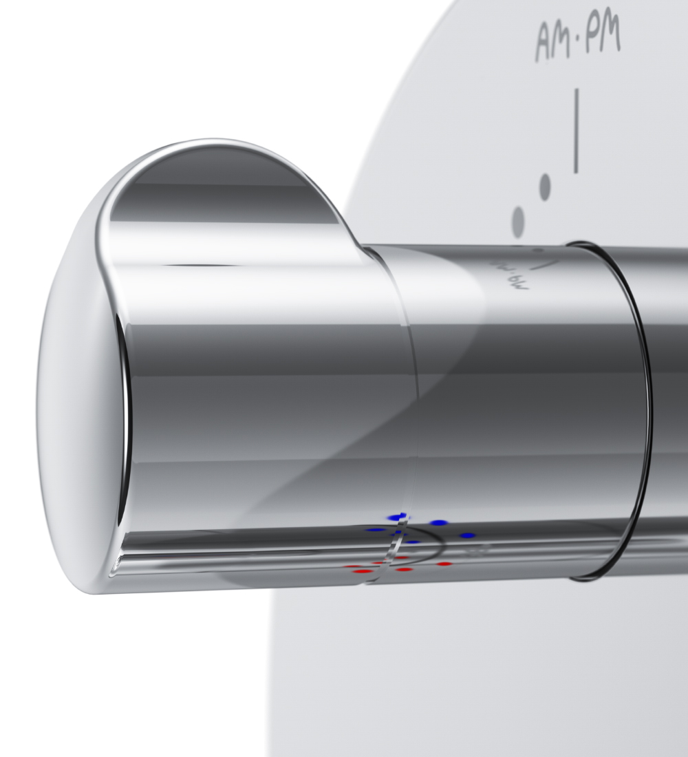 F9085500 смеситель д/ванны/душа с термостатом монтируемый в стену хром шт AM.PM Gem - Вид №4