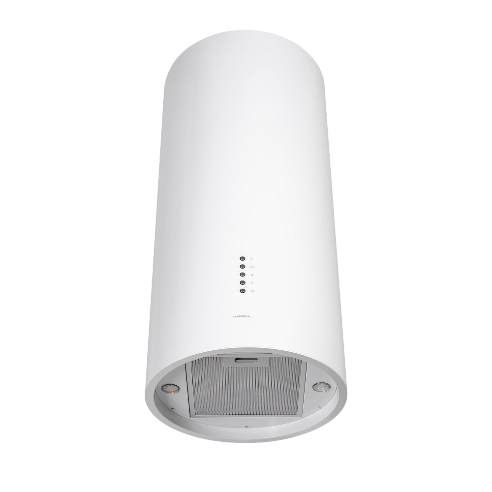 LEE WALL (C) 39 WHITE Вытяжка / вытяжка с настенным креплением, максимальная производительность 1000 м3/ч,рассчитанная на кухню до 40 м2 с низким уровнем шума 52 дб, белая Maunfeld Santreyd  - Вид №3