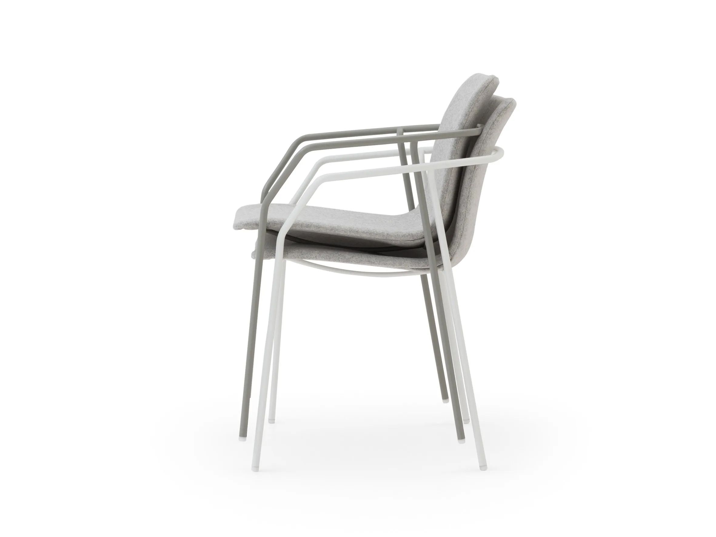 Стальной мягкий стул с подлокотниками Billiani Sey ARCH-00091685 - Вид №1