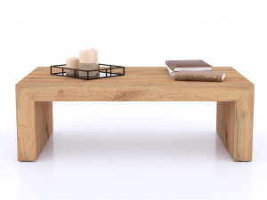 Низкий прямоугольный журнальный столик из меламиновой ткани