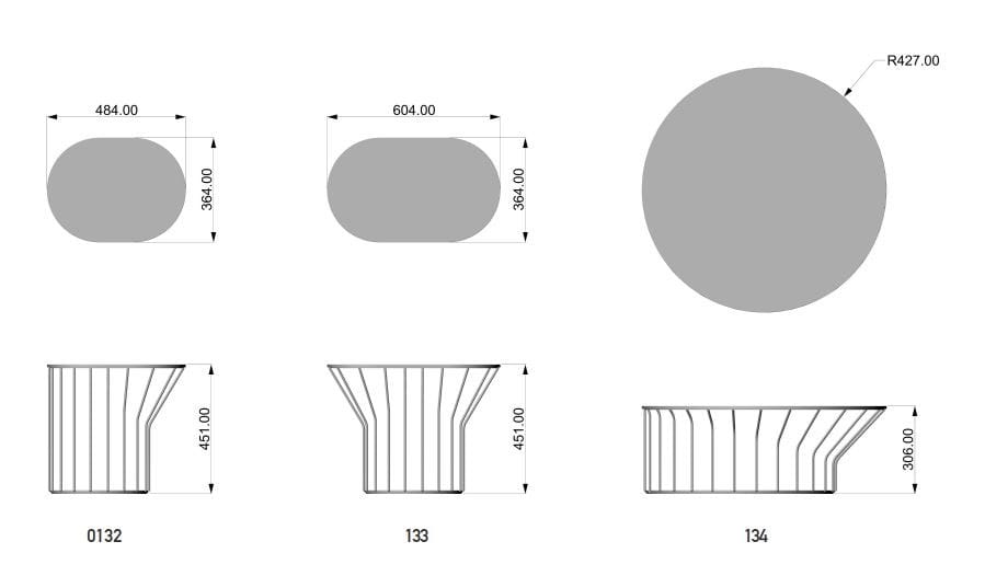 Журнальный столик из металла с низким круглым столом TrabA' JUMP ARCH-00072401 - Вид №9