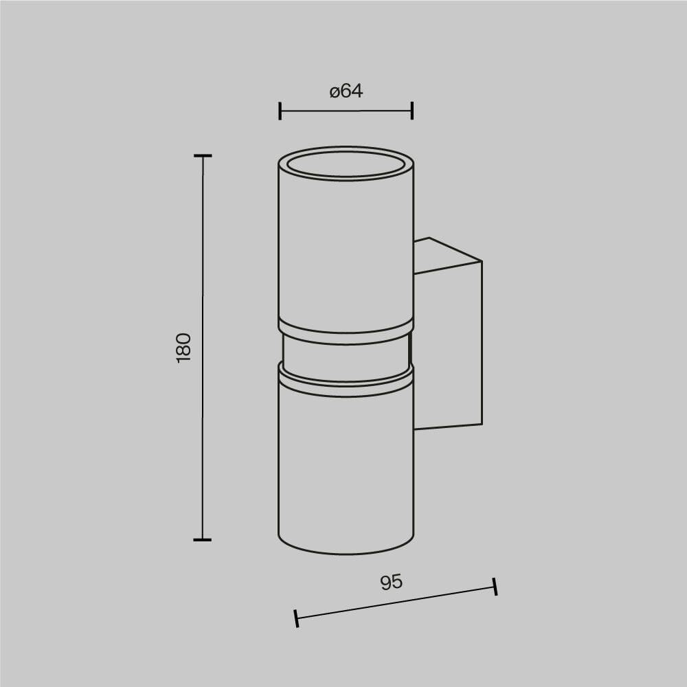 Алюминиевый полый свет открытый настенный светильник Maytoni Bowery ARCH-00095206 - Вид №7